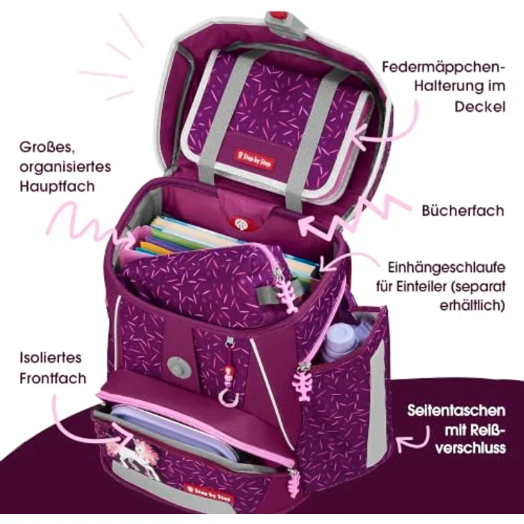 Step by Step Schulranzen SPACE Schulranzen-Set, Mehrfarbig mit ergonomischem Design und hohem Stauraum – Bild 5
