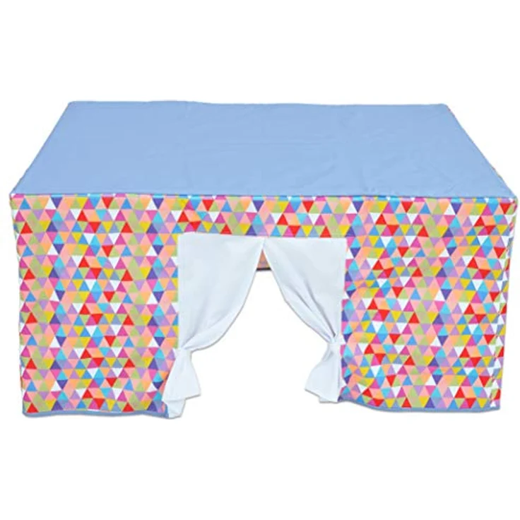 Betzold Tischzelt - Kinder-Spielzelt aus robustem Stoff mit aufklappbaren Fenstern und Türen, waschbar bei 30° – Bild 1