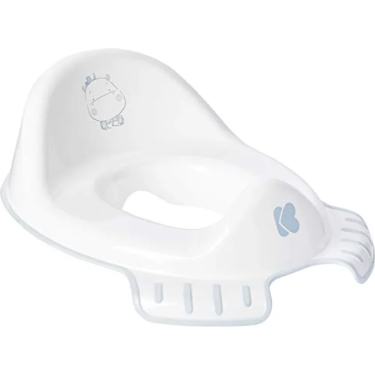 Kikkaboo Toilettenaufsatz Hippo, anatomisch geformter Baby-Toilettensitz mit Spritzschutz, 14 cm, rutschfeste Silikonbasis, leicht zu reinigen, geeignet ab 18 Monaten