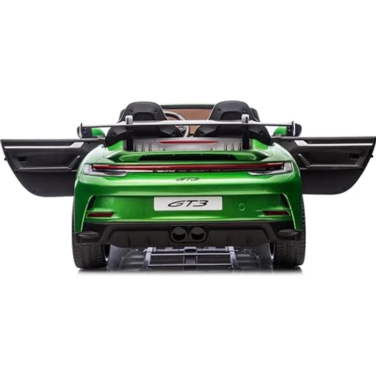 FINOOS Kinder Elektroauto Porsche 911 GT3, 2-Sitzer mit 2,4GHz Fernbedienung, 4x 200 Watt Motoren, grün, für 1-7 Jahre – Bild 4