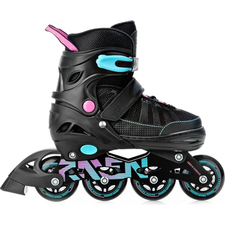 RAVEN Inlineskates Inliner Raven Oxen verstellbaer Größe Abec9 Aluminiumchassis (Mint/Pink, 34-37) – Bild 2