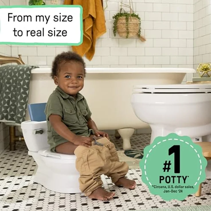 Ingenuity My Size Töpfchen, 2-in-1 Kinder-Töpfchen mit Spülgeräusch, abnehmarem Toilettensitz, leicht zu reinigen, mit Stauraum, für Töpfchentraining, ab 18M bis 23Kg (Weiß) – Bild 3