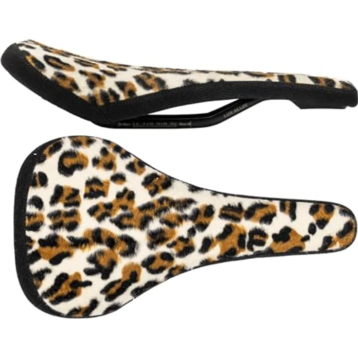 SDG Bel-AIR 3.0 Traditioneller Lux-Legierungsschiene, Tiersattel, Leopard Fahrradsattel – Bild 1