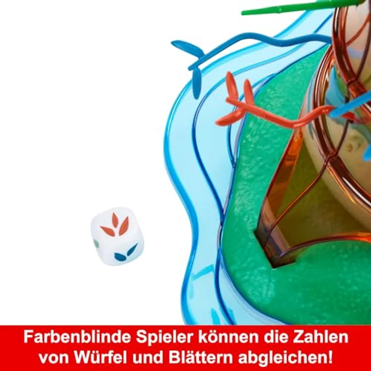 Mattel Games SOS Affenalarm Schaukelpalmenparty - Jubiläums-Sonderedition, mit 3 neuen Dschungeltieren und besonderem Schwierigkeitsgrad durch wackelnde Palme, HTW65 - Brettspiel mit Goldmeerkatzen, Lemuren und Faultieren – Bild 3