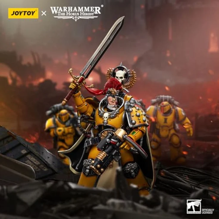 JOYTOY Warhammer 40K: Imperial Fists Legion Praetor Actionfigur im Maßstab 1:18 mit Power Sword, beweglich und detailreich – Bild 2
