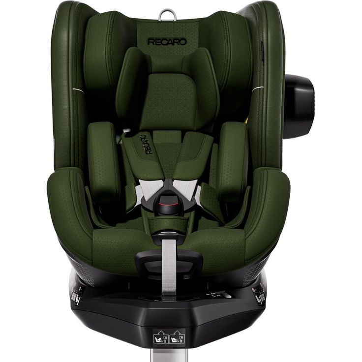 Recaro Reboarder-Kindersitz Toron 1, 360° drehbar, geeignet ab Geburt bis 4 Jahre (40 cm - 105 cm) mit Isofix-Basis, Epic Green