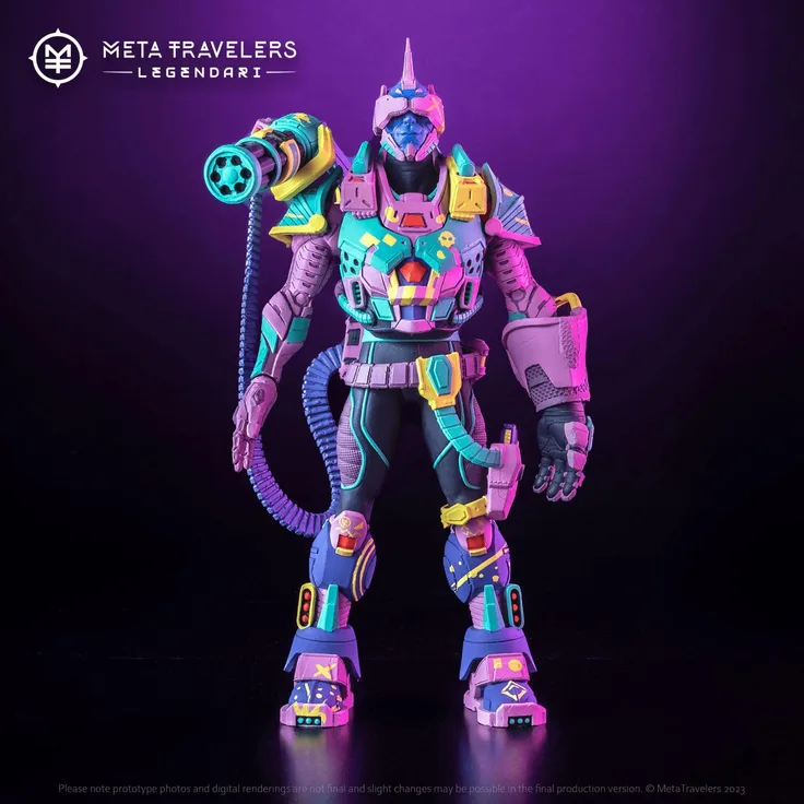 MetaTravelers Legendari Actionfigur 1/10 Quik Jak, 18 cm mit Zubehör und Austauschteilen