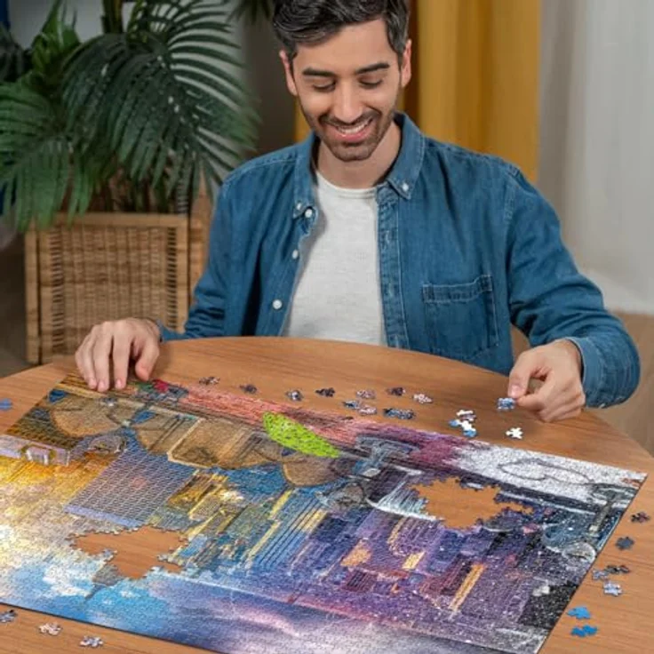 Ravensburger Puzzle 12000698 - New York im Winter und Sommer - 1500 Teile Puzzle für Erwachsene und Kinder ab 14 Jahren, Stadt-Puzzle New York, Qualitätsmerkmale: handgefertigte Stanzmesser, reflexfreies Puzzlebild, knickstabile Puzzleteile – Bild 4