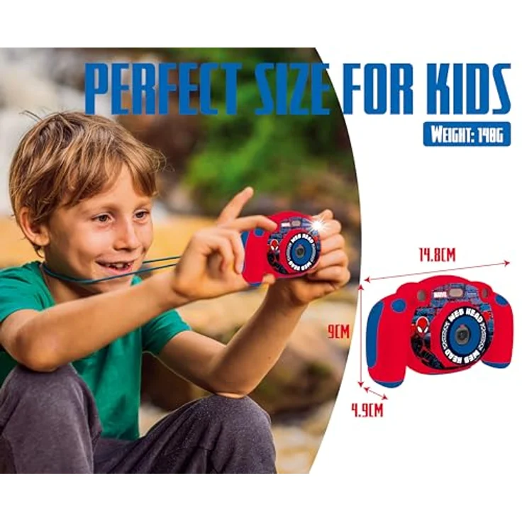 Lexibook DJ080SP Spider-Man, Kinderkamera mit 2-Zoll-LCD, 32 GB Speicher, Foto- und Videofunktion, 400 mAh Akku – Bild 5