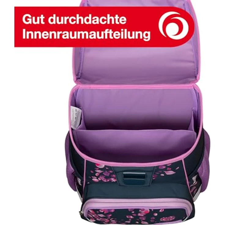 Herlitz Schulranzen Set Loop Plus 2026, 4-teiliges Mädchen Set in Dunkelrosa mit Schulranzen, Schüleretui, Schlampermäppchen und Sportbeutel – Bild 6