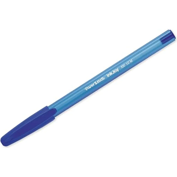 Paper Mate InkJoy 100, Kugelschreiber mit 1 mm Strichstärke, Blau, Transparent, 50 Stück – Bild 2