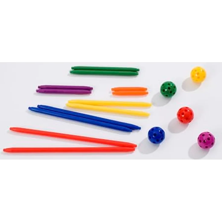 Betzold Geometrie-Steckbaukasten – Lernspielzeug mit 330 Bauteilen, bunt sortiert in Orange, Violett, Grün, Gelb, Blau und Rot – Bild 4