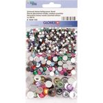 Glorex Sticker Glorex Schmuck-Steine . farbig sortiert, rund, ca. 600 Stück