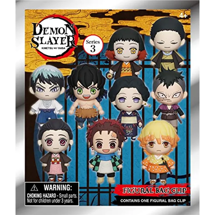 Monogram Demon Slayer: Kimetsu no Yaiba 3D PVC-Taschenanhänger Serie 3, Sammelfigur 6 cm, zufällige Ausführung
