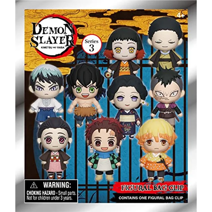 Monogram Demon Slayer: Kimetsu no Yaiba 3D PVC-Taschenanhänger Serie 3, Sammelfigur 6 cm, zufällige Ausführung – Bild 1