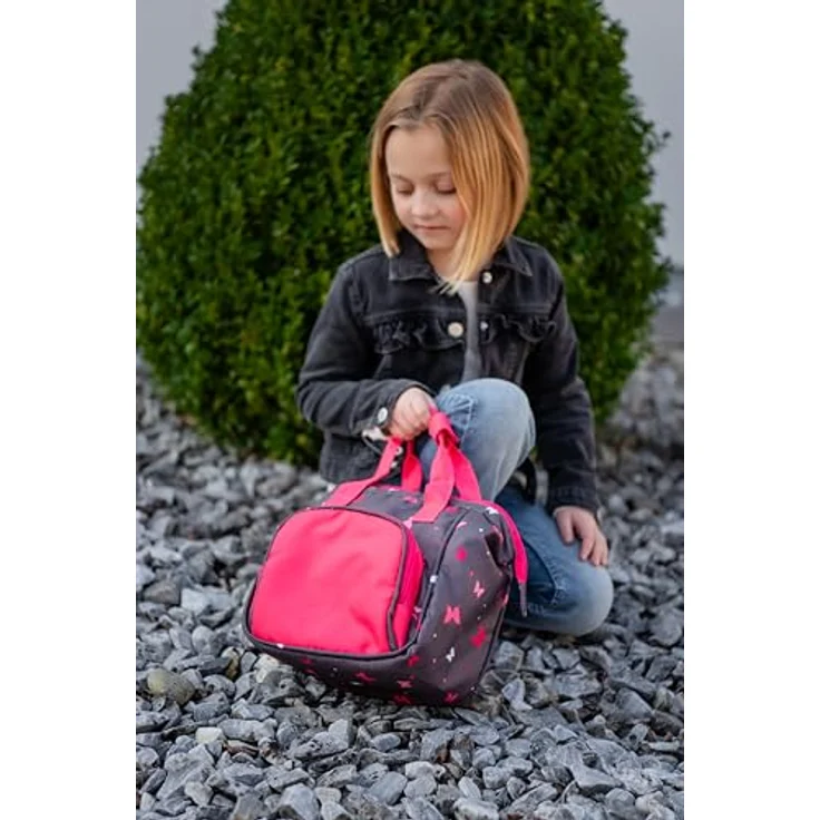 Bayer Chic 2000 Puppen-Wickeltasche Butterfly, moderne Wickeltasche für Puppenzubehör, Koralle, mit großem Stauraum und Reißverschluss – Bild 4