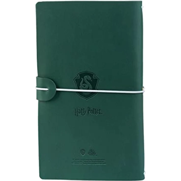 Grupo Erik Schreibgeräteetui Harry Potter Reisenotizbuch Slytherin, grün, mit Gummibandverschluss und Einsteckheften – Bild 3