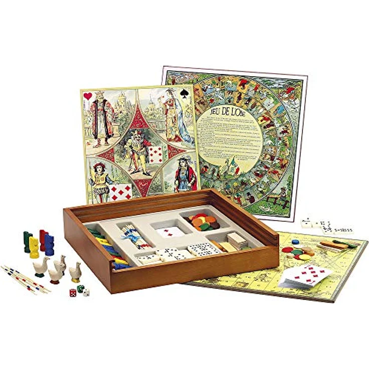 Jeujura jeujuraj21319 Traditionelle Spiele Set aus Holz, 32,5 x 32,5 x 6,5 cm, für Kinder ab 5 Jahren, China hergestellt – Bild 3