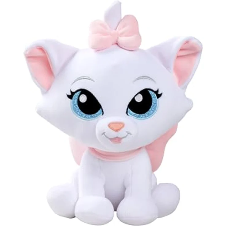 Simba Disney Doorables Marie, 25cm Plüschfigur, weich mit rosa Schleife, geeignet für Kinder ab den ersten Lebensmonaten – Bild 1