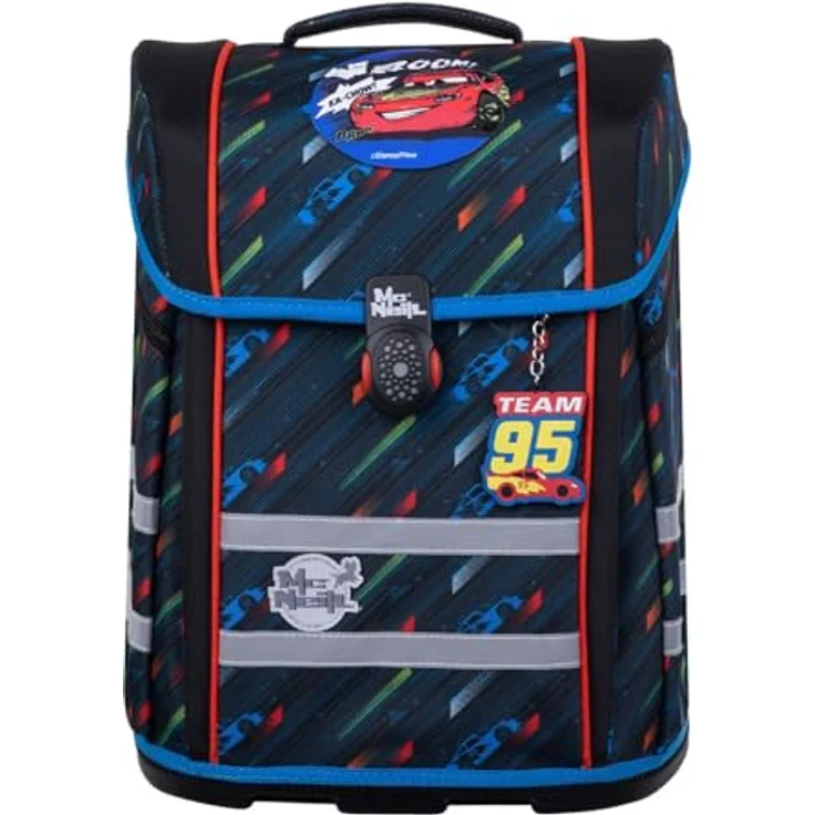 McNeill Schulranzen-Set PERFECTO, DISNEY CARS, 5-teilig, ergonomisch, ClickFlex-Rückensystem, Reflektoren, 22 l, 1.250 g – Bild 2