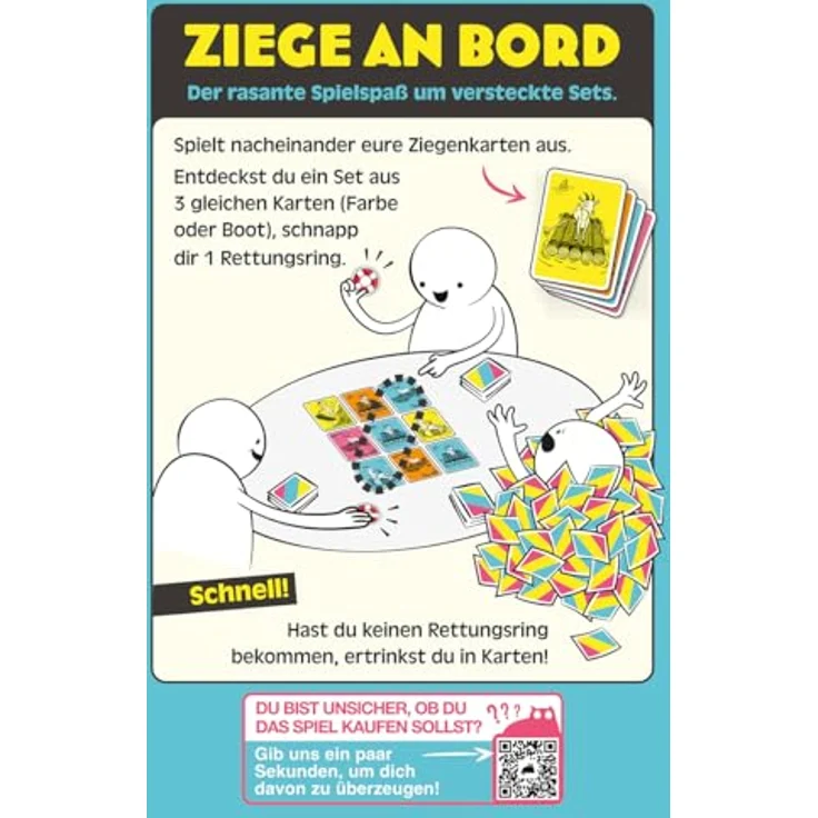 Exploding Kittens Ziege an Bord – schnelles Familien- und Partyspiel für 2-6 Spieler, 10-20 Minuten Spieldauer, ab 7 Jahren – Bild 4