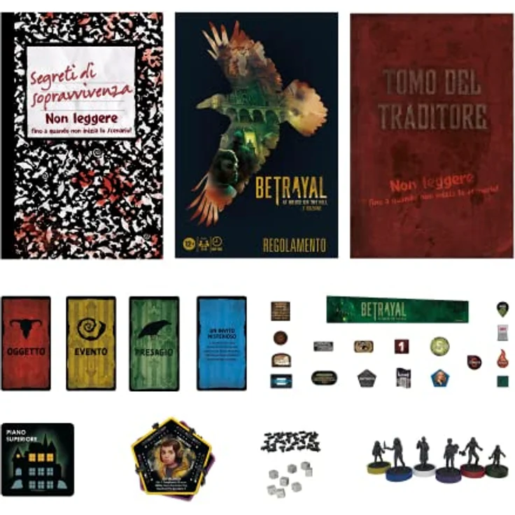 Avalon Hill Betrayal at House On The Hill, Mehrfarbig, One Size - Strategie- und Kooperationsspiel mit gruseligen Szenarien und hochdetaillierten Figuren – Bild 4