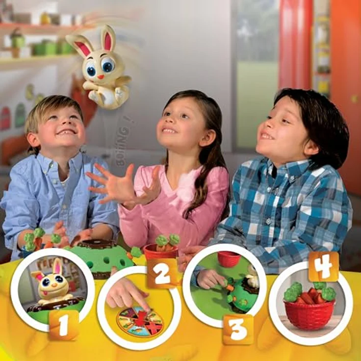 Goliath Jumping Jack, Brettspiel mit lustigem Kaninchen, für 2 bis 5 Spieler, ab 4 Jahren, mit deutschem Handbuch – Bild 3