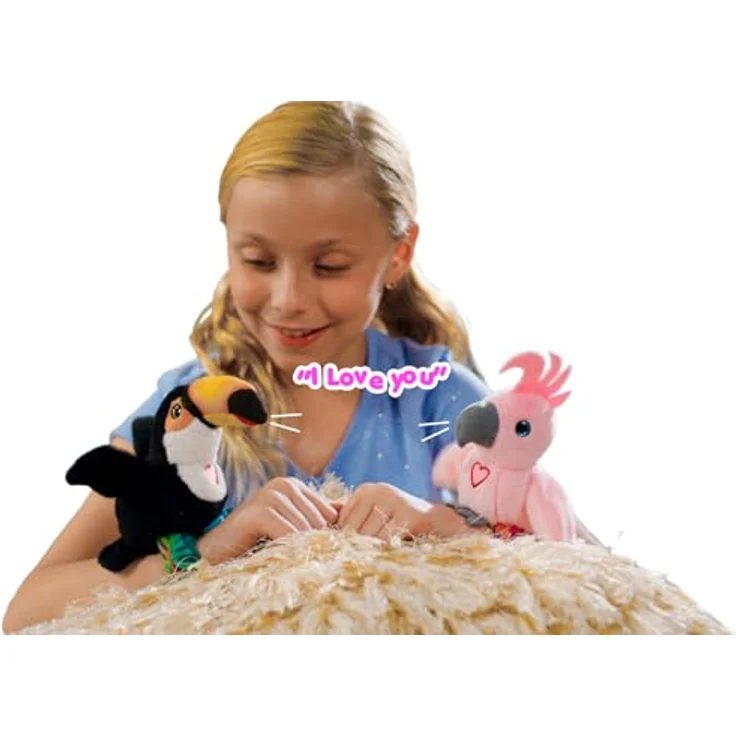 Happy Yappers Tukan, interaktives sprechendes Kuscheltier mit Nachsprech-Modus, Musik-Modus, wiederaufladbarem Akku und USB-C-Ladekabel, für Kinder ab 18 Monaten – Bild 5