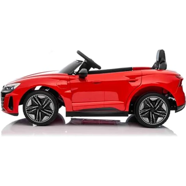 Beneo Motors Audi RS E-tron GT, Elektroauto für Kinder in Rot, 12V Lithium-Batterie, 2x25W Motor, 2,4-GHz-Fernbedienung, USB/AUX/Bluetooth, LED-Leuchten, Originale Lizenz – Bild 3