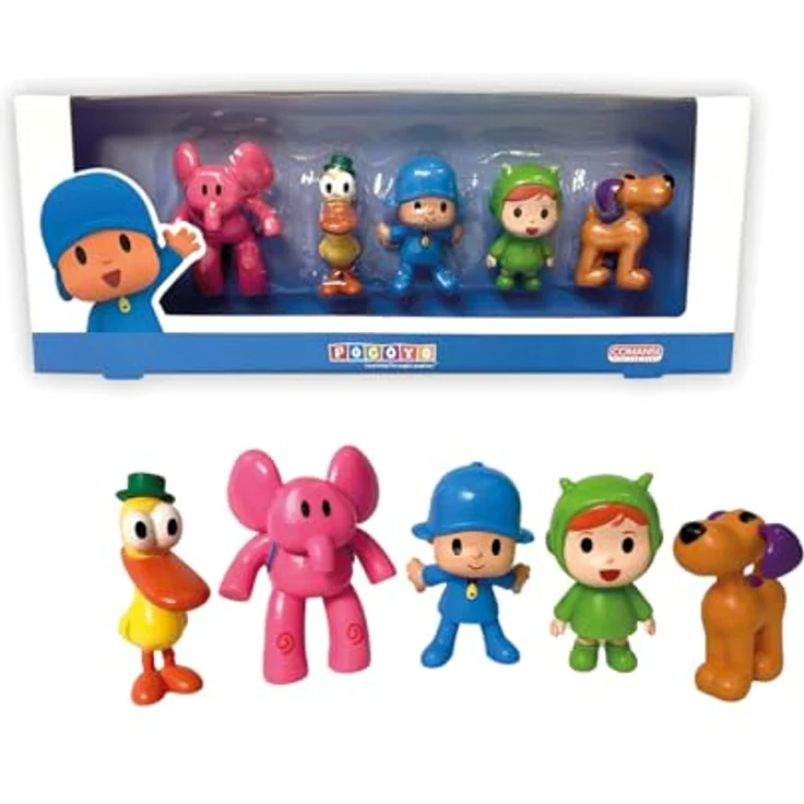 Comansi Pocoyo Collection Set, 5 handbemalte Sammelfiguren: Pocoyo, Elly, Ente, Loula, Nina, offizielle Lizenzprodukte – Bild 2