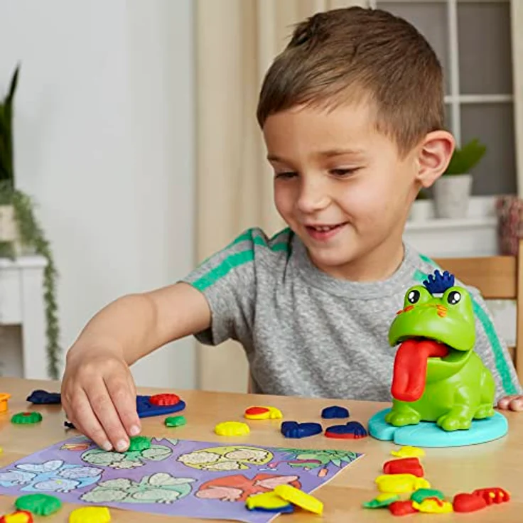 Play-Doh Farbi, der Frosch, 4 Dosen, Vorschulspielzeug, F6926, Multi – Bild 5