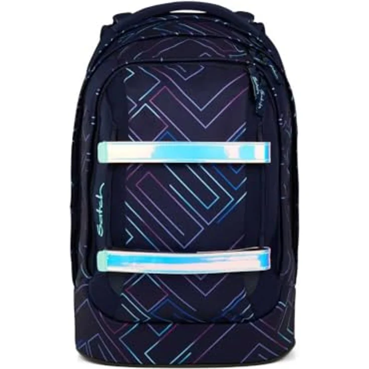 Satch Pack Schulrucksack Set 3tlg. mit Schlamperbox und Sportbeutel, 3D Soft-Mesh Rückensystem, Purple Laser – Bild 2