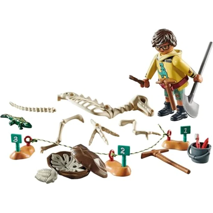 Playmobil® Konstruktions-Spielset Ausgrabungsstätte mit Dino-Skelett (71527), Dinos, (35 St), Made in Europe – Bild 3