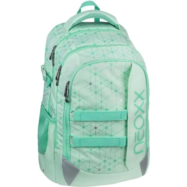 neoxx Active Pro Schulrucksack mit Laptopfach und ergonomischem Tragesystem, mint – Bild 2