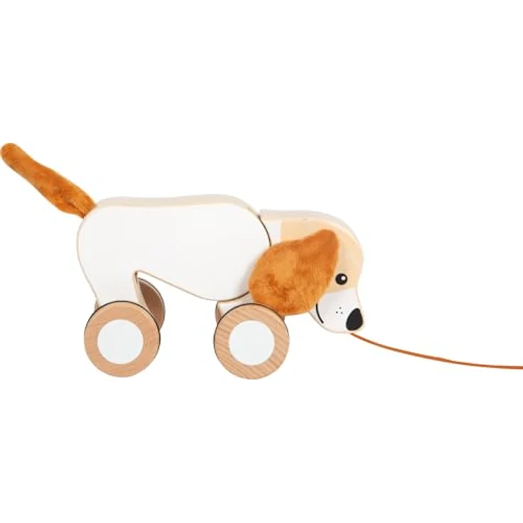 Small Foot - Wooden Sled Dog with Crinkly Ears, Schiebe- & Ziehspielzeug für Babys – Bild 3