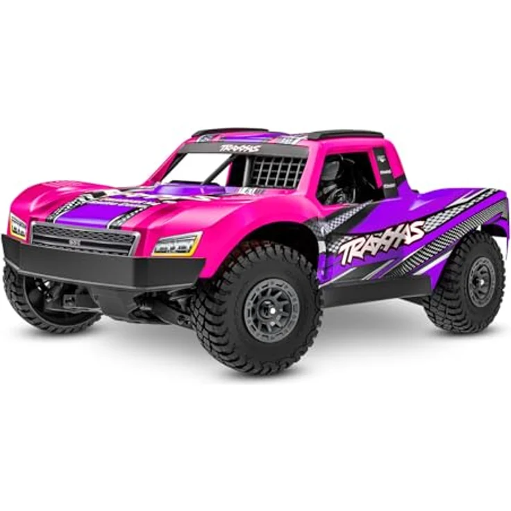 TRAXXAS Mini Slash 4x4 RTR, Ferngesteuertes Offroad-Auto für Anfänger, Mini-Maßstab Pink mit Brushless-Antrieb, USB-C Ladegerät und 2s LiPo Akku – Bild 1