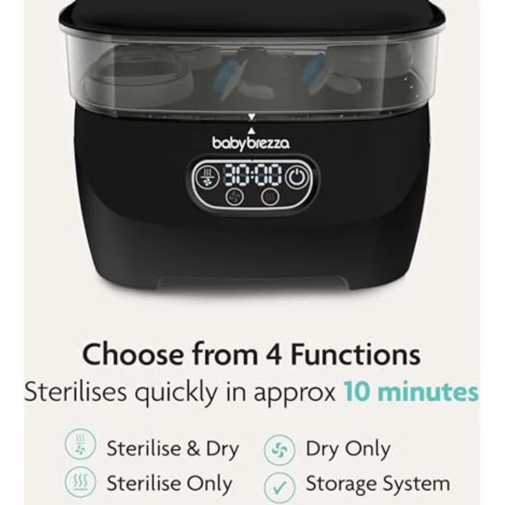 Baby Brezza Sterilisator Dryer Advanced, Dampfsterilisator mit Trocknungsfunktion & HEPA-Filter für Babyflaschen, hygienisch & chemiefrei – Bild 6