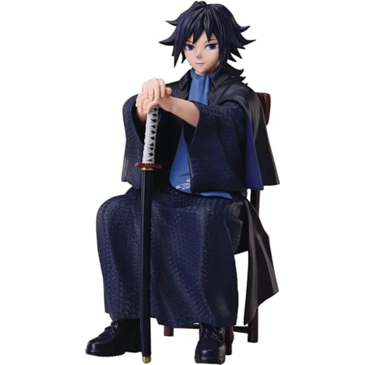 Aniplex Demon Slayer: Kimetsu no Yaiba Statue Giyu Tomioka, detailreiche Sammelfigur aus PVC, 16 cm, in bedruckter Fensterbox – Bild 1