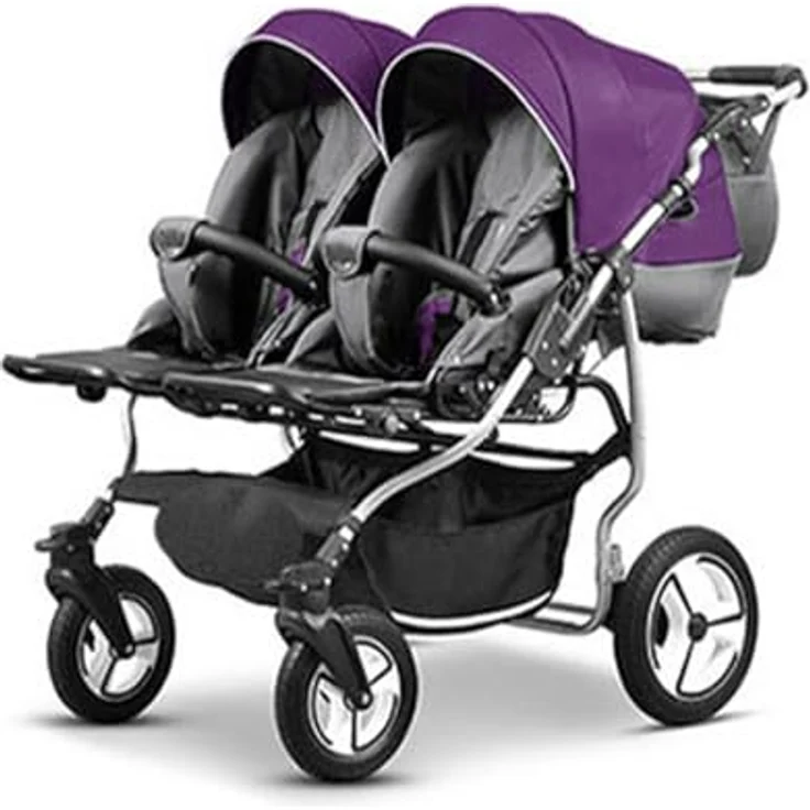Elcar Zwillingskinderwagen 5 in 1 Twin Star inkl. Autositze und Iso Bases - 14 Teile - Federung, schwenkbare Vorderräder - in 16 Farben – Bild 3