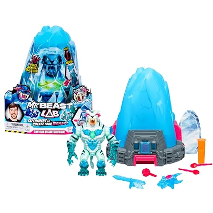 Moose Toys MR BEAST LAB S2 Cryo Lab, Sammelfigur Set mit Panther und Tiger, 18 cm groß, über 30 Soundeffekte, 2 Waffen, inkl. Demobatterien – Bild 4