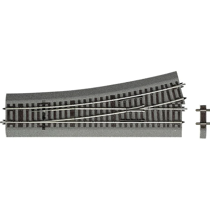 Roco H0 RocoLine 42535 Weiche, rechts 230 mm mit Bettung, Modellbau Schienen und Weichen – Bild 1