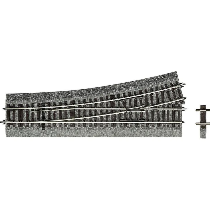 Roco H0 RocoLine 42535 Weiche, rechts 230 mm mit Bettung, Modellbau Schienen und Weichen