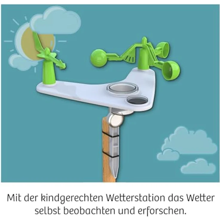 KOSMOS 636142 Wetterstation, Experimentierkasten mit Windmesser, Kompass und Thermometer für Kinder ab 8 Jahre – Bild 2