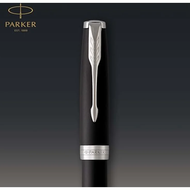 Parker Pen Sonnet, eleganter Schreibstift in Silber und Schwarz, hochwertige Verarbeitung und zeitloses Design – Bild 6