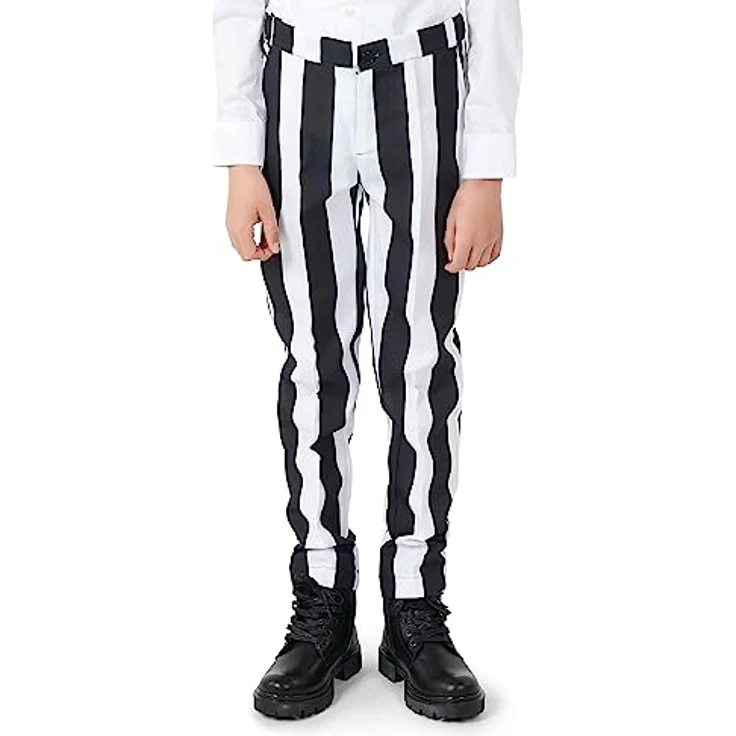 Suitmeister Boys Beetlejuice Kostüm, Slim-Fit Halloween Anzug mit Blazer, Hose und Krawatte, verstellbarer Bund, 100% Polyester – Bild 4