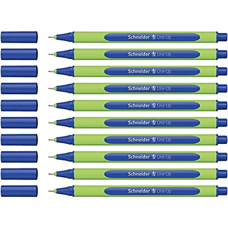 Schneider Line-Up Fineliner (Strichstärke 0,4 mm, aus biobasiertem Kunststoff, ausgezeichnet mit Der blaue Engel) 10 Stück, lapis blue – Bild 1