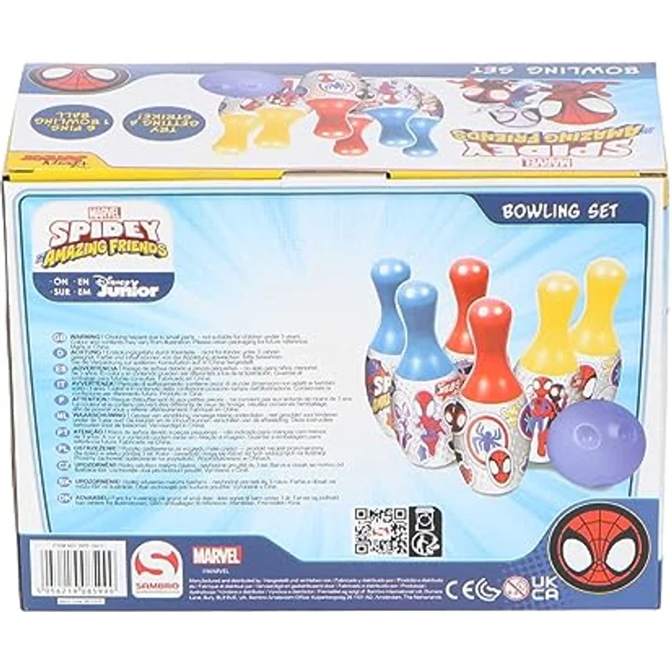 Spiderman Bowlingset, Wurfspiel mit Spiderman Motiv – Bild 3