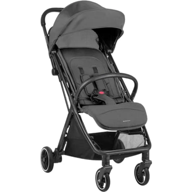 Kikkaboo Kinderwagen Buggy Lauren verstellbar faltbar Aluminiumrahmen bis 22 kg, Farbe:dunkelgrau – Bild 3