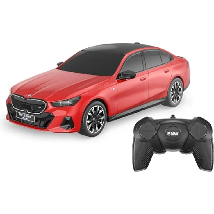 Jamara BMW i5 1:24 Deluxe Car Modell, rot, 2,4GHz, lizenziert, 340 PS, 400 Nm, Ferngesteuertes Auto – Bild 1