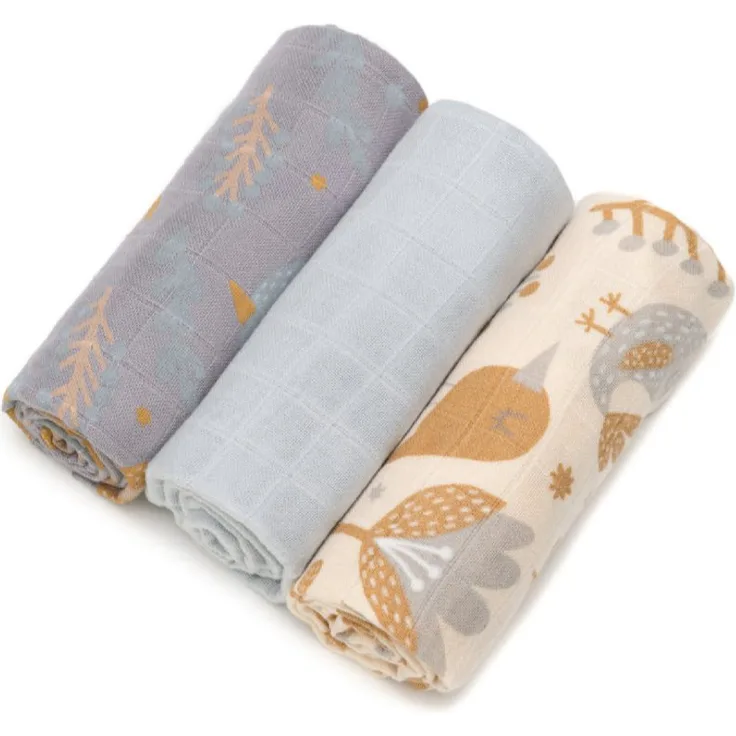 T-TOMI BIO Bamboo Diapers, Stoffwindeln 70x70 cm, 3er Pack, hautschonend
